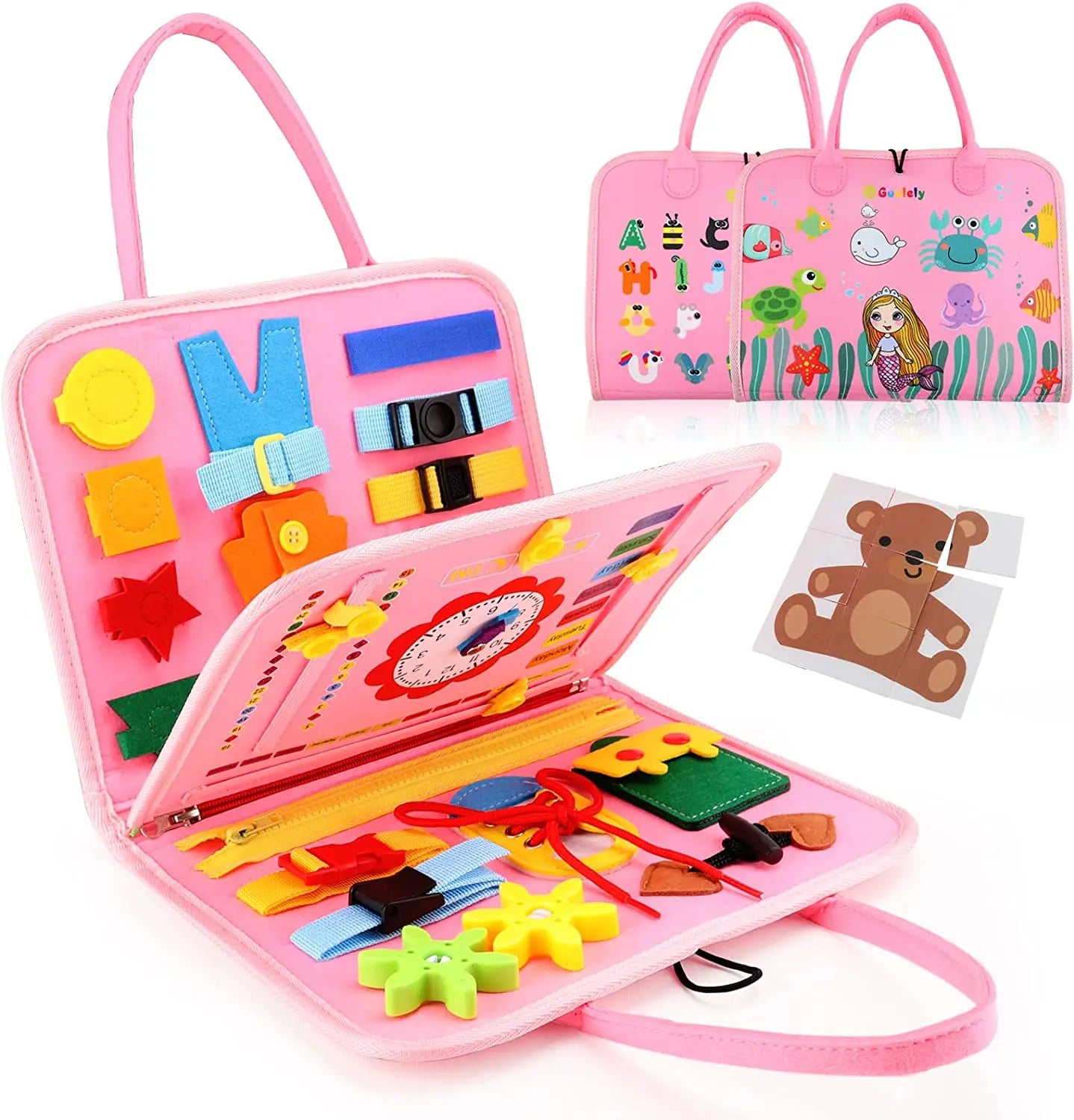 Toddler Montessori Busy Board Activities Education Toys Basic Dress Motor Skills Baby Travel Learning Toys For Christmas Gift