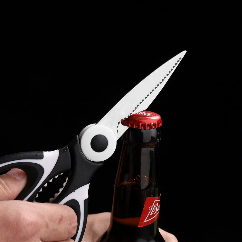 1pc Scissors Kitchen Stainless Steel Multifunctional Bottle Opener Nutcracker Vegetables Chicken Bone Fish Household Gadgets