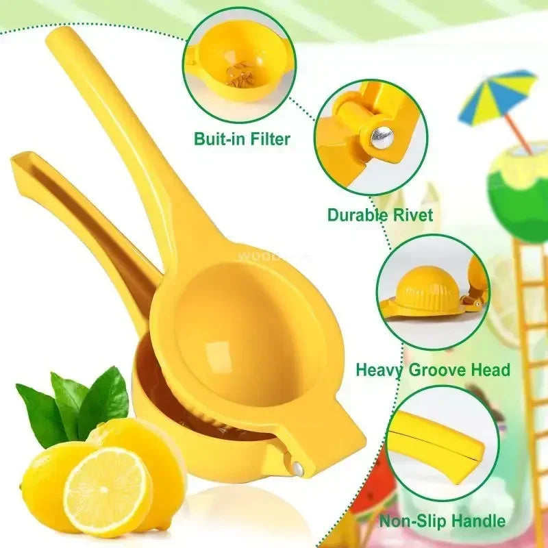 Home Lemone Squeezer Taper for Lemon Aluminum Alloy Hand Pressed Orange Fruit Juicer Portable Practical Kitchen Mini Blender
