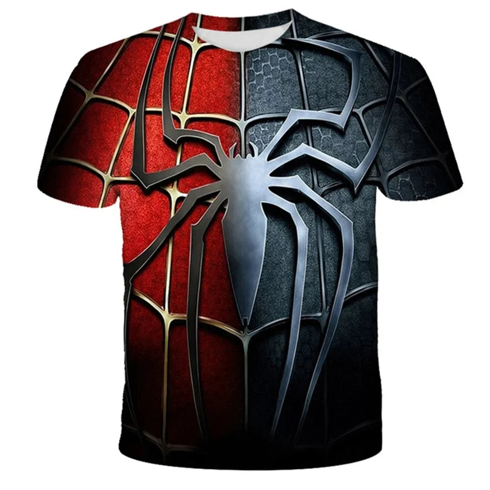 MINISO Superhelden 3D-Druck Trendy T-Shirts Kleidung Kinder Jungen Mädchen Kurzarm T-Shirt Kinder Sommermode Top T-Shirt