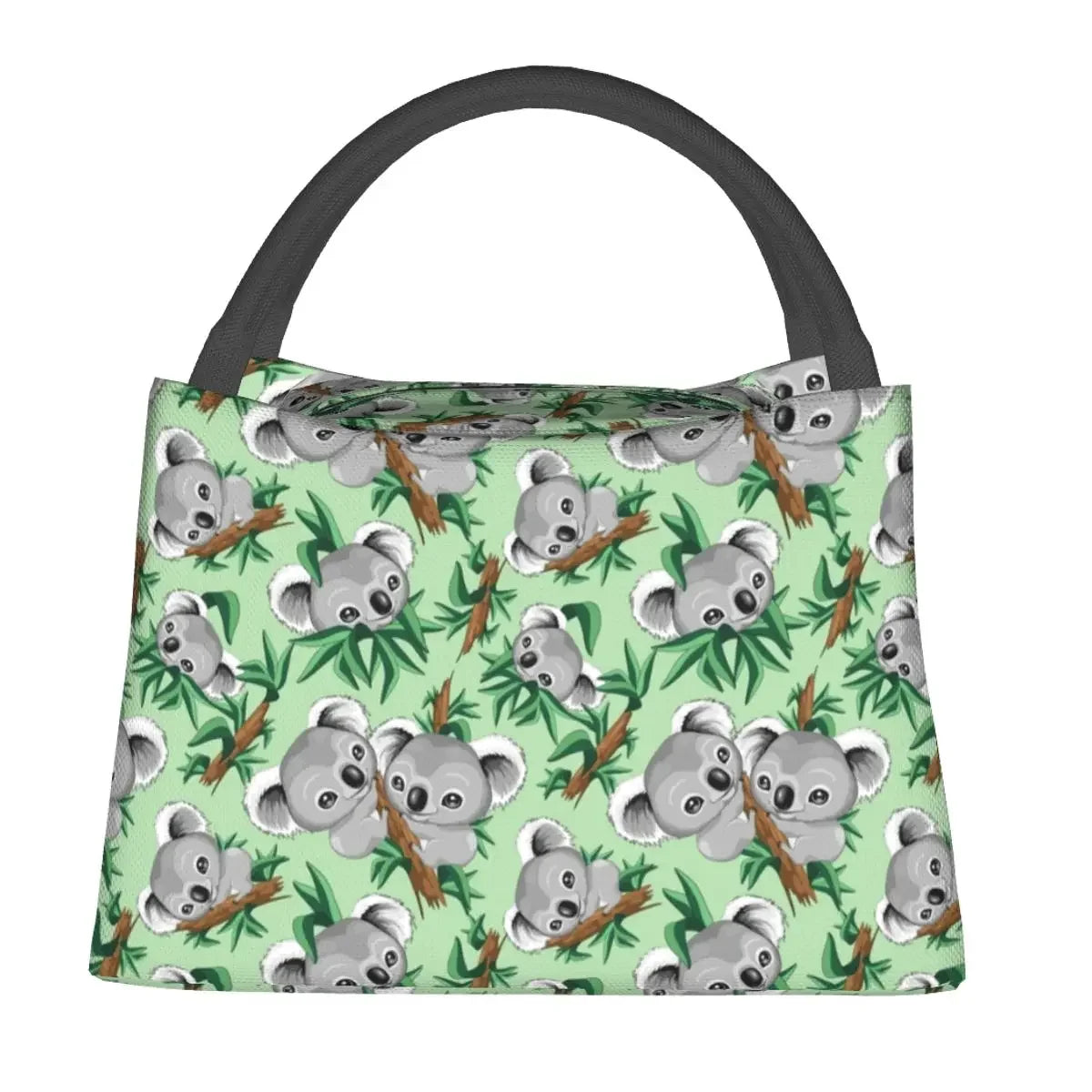 Cute Koala Lunch Bag Animals Fun Lunch Box Picnic Portable Zipper Tote Food Bags Graphic Cooler Bag