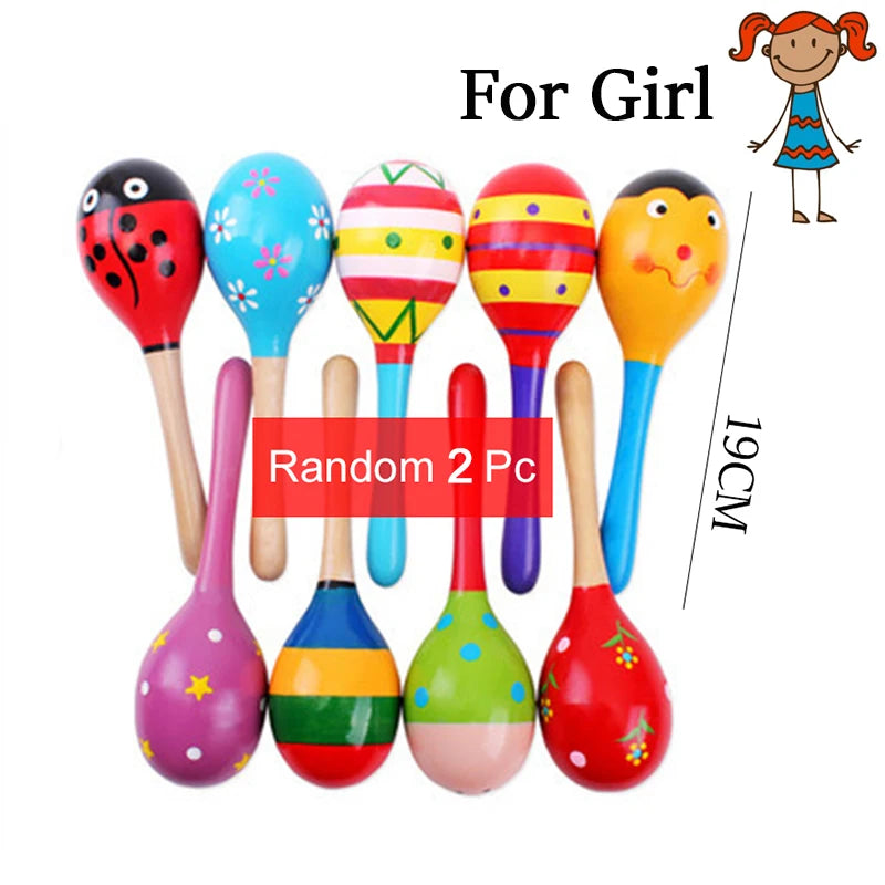 Holz-Musikinstrument-Spielzeug für Kinder Montessori-Lernspielzeug Baby-Rasseln Kinder-Musikalisches lustiges Spielzeug Geschenk für Jungen Mädchen