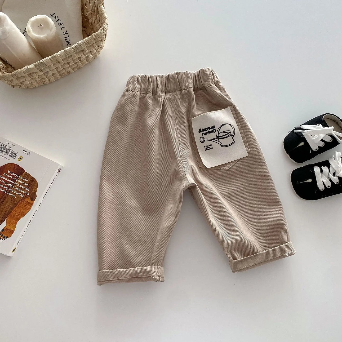 MILANCEL Einfarbige Kinderhose für Jungen und Mädchen, Vier Jahreszeiten, Elastischer Bund, Lässige Kleinkinder-Babyhose, Kleidung für 1–6 Jahre