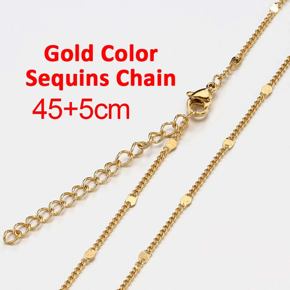 No Fade 5pcs Stainless Steel Twist Chain Necklace Box Snake Chain with Clasp Open Ring DIY Men Jewelry Making Findings Accessory