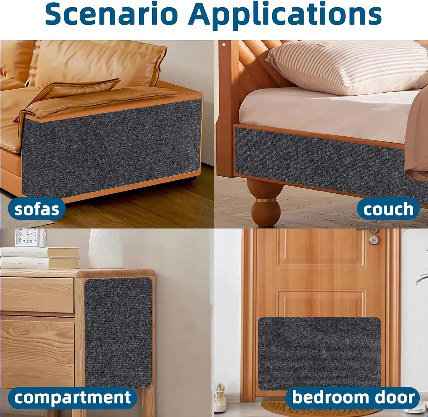 Wand Anti-Katzenkratzbrett Sofa DIY Katzenkratzbrett Sofaschutz Pfoten schärfen trimmbar selbstklebender Teppich Katzenkratzbrett