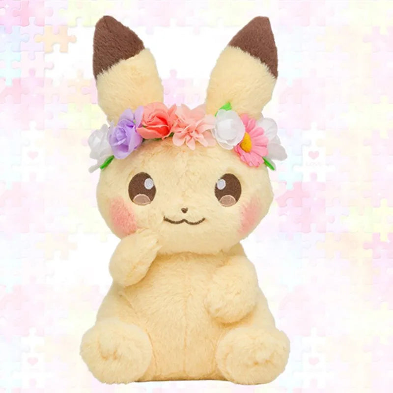 Easter Spring Festival Pikachu Eevee Plush Pokemon Doll Garland decoration Cute Stuffed Toy Kids Children Gift