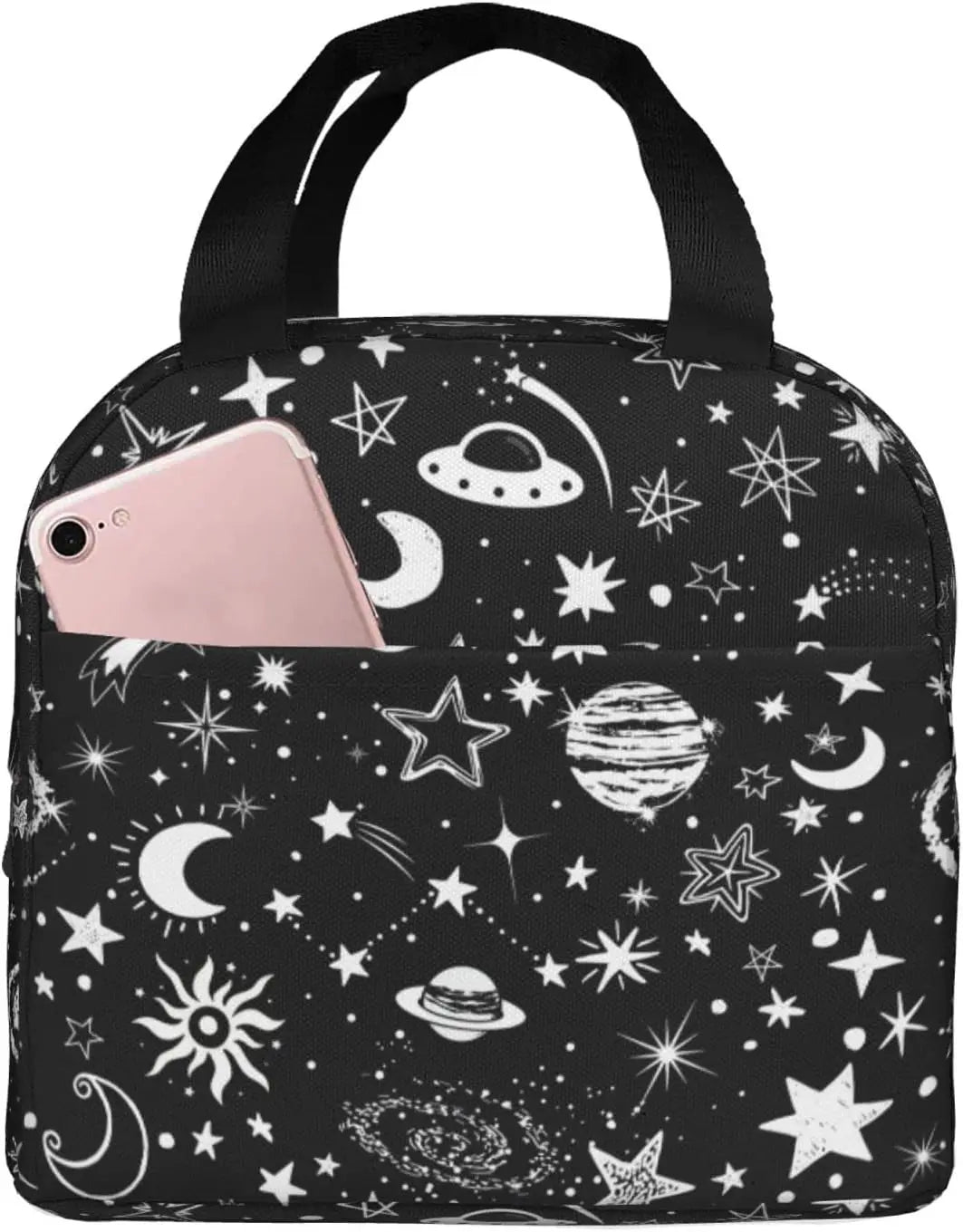 Butterfly Lunch Box for Girls Women Thremal Blue Picnic lunch Bag for School Office Work Insulated Washable Reusable Washable
