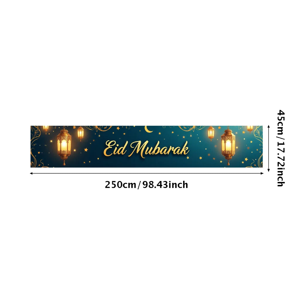 Eid Mubarak Banner Backdrop Background Ramadan Festival Decor Party Supplies Photography Props Decorations Islamic Celebration