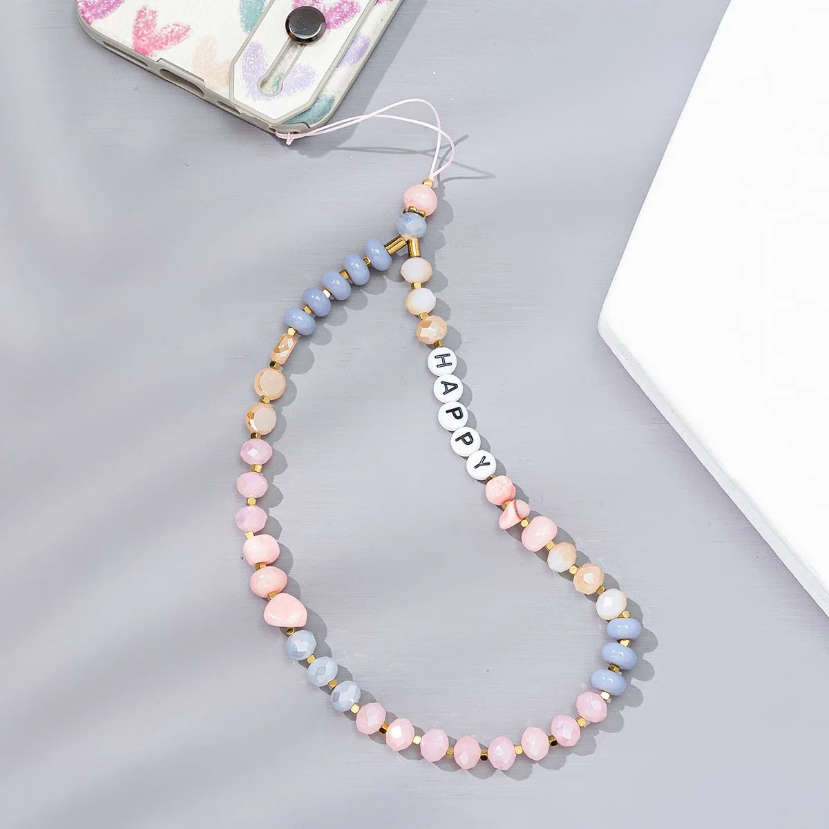 Summer Mobile Phone Lanyard Strap for Women Beaded Necklace Jewelry Gift