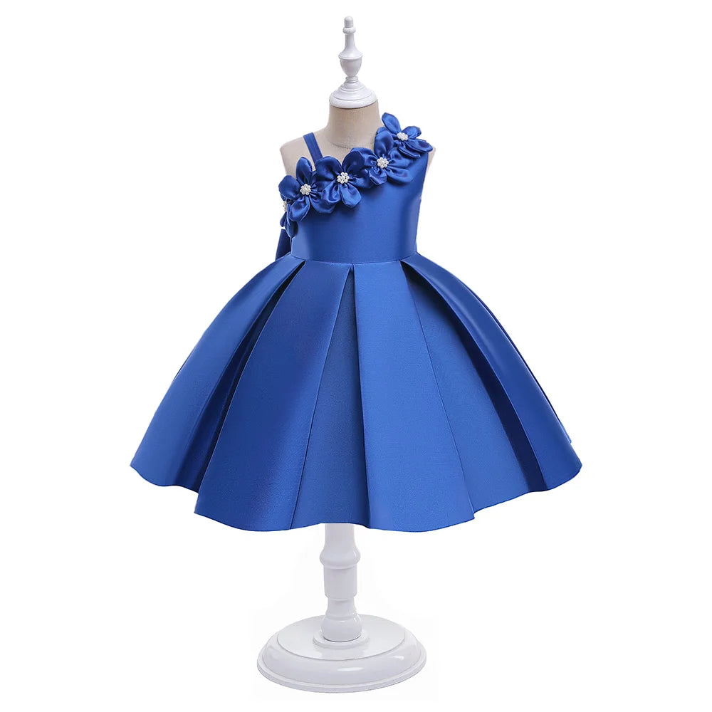 MQATZ Baby Clothes Flower Girl Children Princess Evening Party Prom Bow Green Wedding Bridesmaid Summer Dress Ball Gown Vestidos