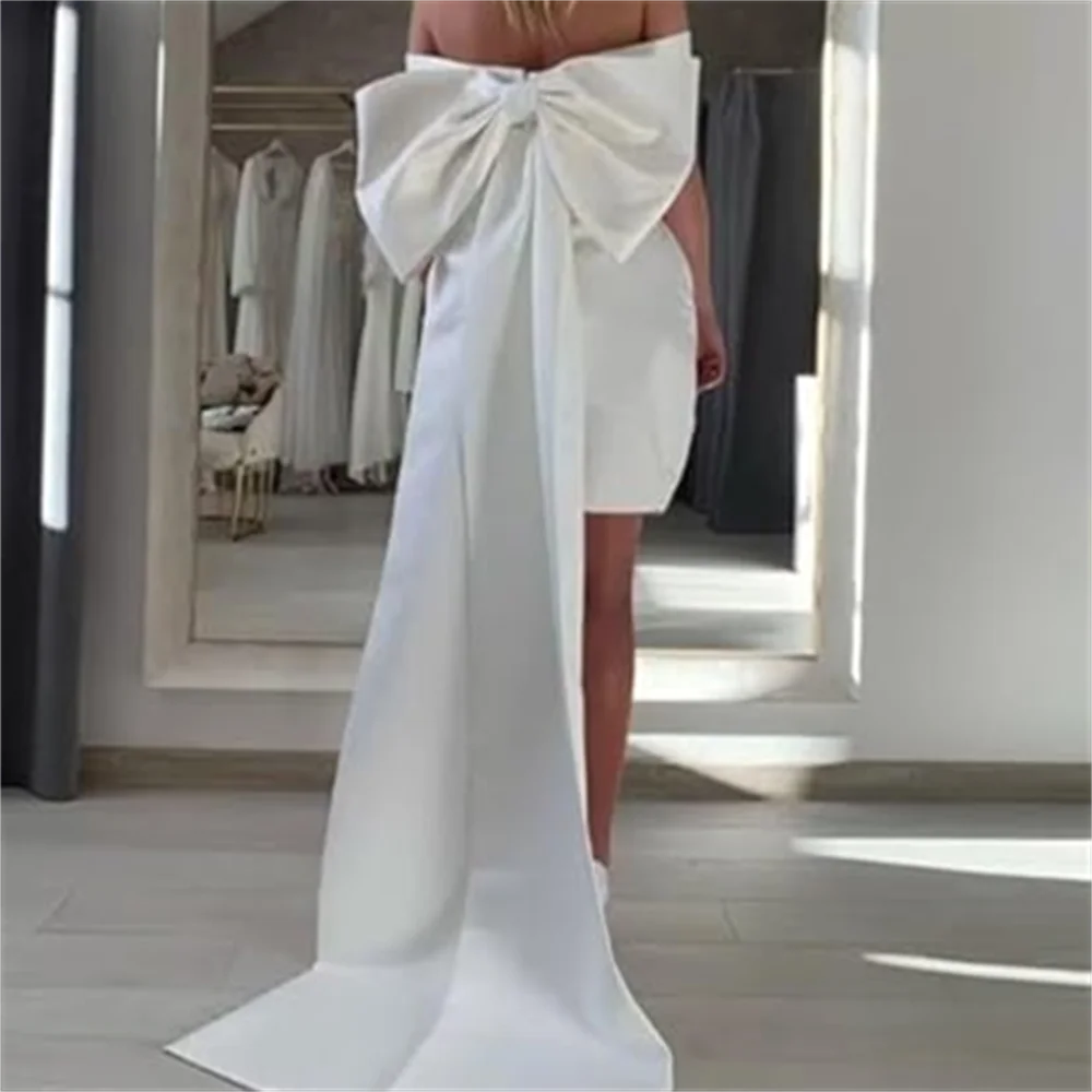 Love Elegant Big Bow for Bridal Dresses Women Wedding Gowns Detachable Train Bow Tie White Waist Belts Bow For Women Fashion