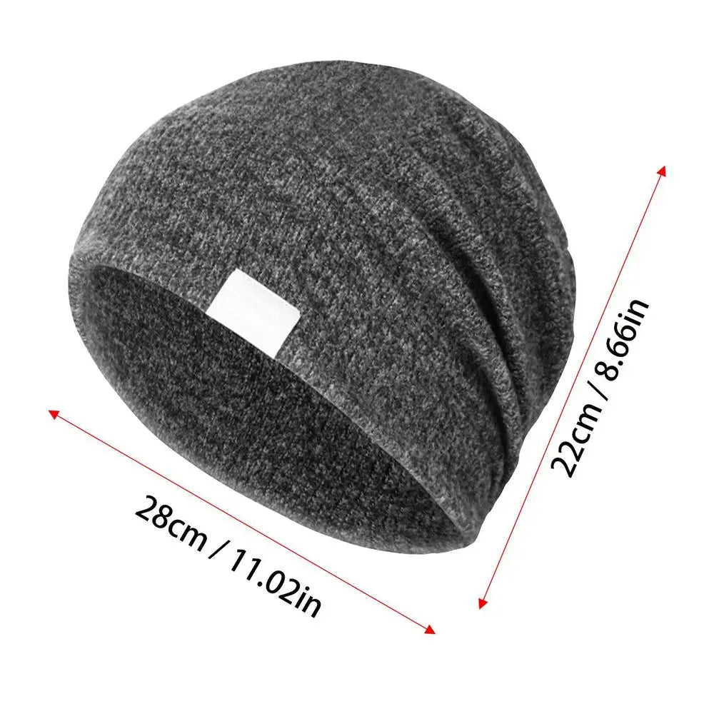 Knit Skull Hat Stretchy Non-Pilling Winter Beanie Hat Warm-Keeping Supplies For Outside Activities For Home Hiking Jogging