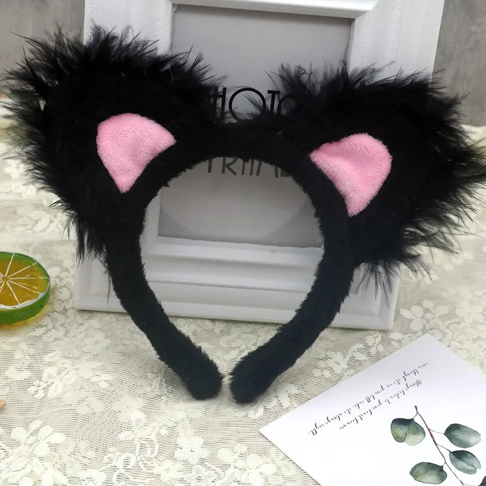 Adults Kids Plush Cute Fox Cat Ears Headband Hairband Hair Hoops for Birthday Gift Wedding Party Costume Christmas New Years