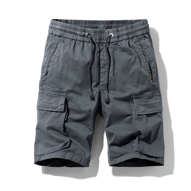 Men's Fashion New Cargo Cotton Shorts Plus Size Mens Summer Breeches Multi-Pocket Shorts Men Spring Casual Joggers Shorts Male