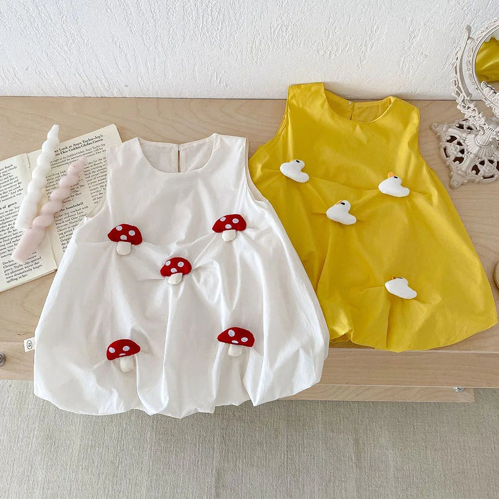 Girls Summer Dresses Sleeveless Cotton Toddler Clothing New Arrival
