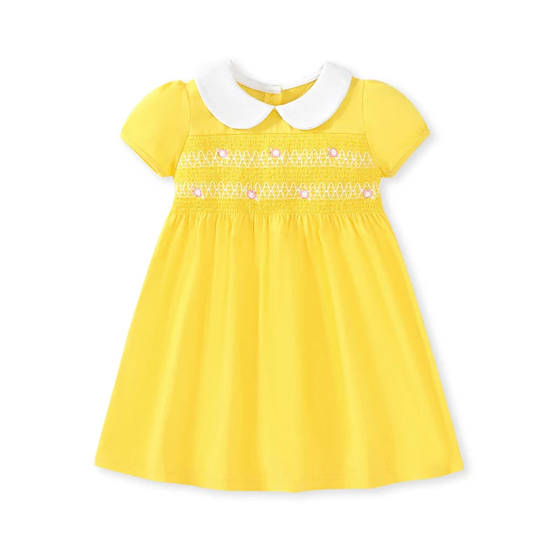 Little maven 2024 Baby Mädchen Freizeitkleidung Baumwolle Schöne Kinder Sommerkleid für Kleinkinder 2 bis 7 Jahre