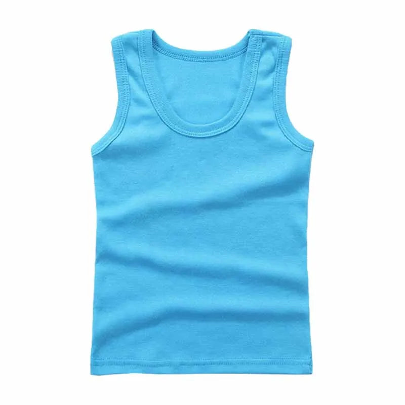 Kinder Unterwäsche Jungen Unterhemden Kinder Sommer Weste Tops für Mädchen Solide Tank Top Jungen Kleidung Baumwolle T-Shirts Ärmellos 2 zu 12Y