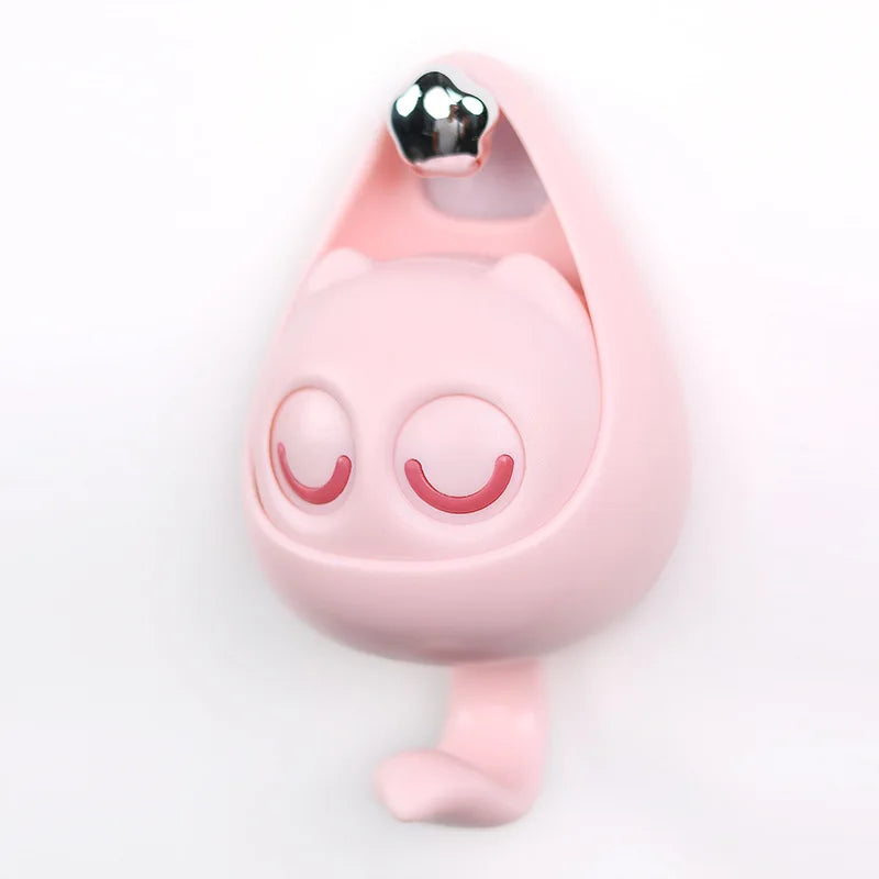 Cartoon Creative Cat Hook Free Punching Seamless Hook Cat Coat Rack Key Umbrella Towel Sundries Storage Hangers Wall Decoration