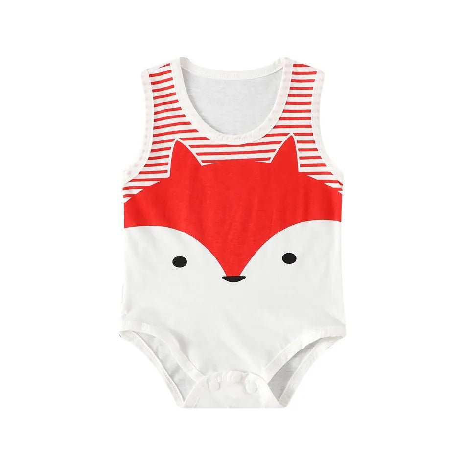 Sommer Baby Body Kinder Ärmellose Casual Einteiler Neugeborenen Jungen Mädchen Cartoon Tier Romper Kleinkind Overall Kleidung 0-2 jahre
