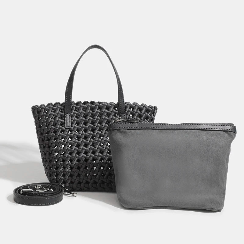 Woven Bag for Women Tote Bag Large Summer Beach Travel Handbag and Purse Retro Handmade Shoulder Bag Woven Bucket bag