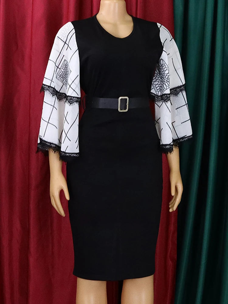 FairyShely 2025 Mesh Short Sleeve Patchwork Plus Size Dress Women Large Bodycon Big Dresses Summer Lady Party Tight Curvy Dress