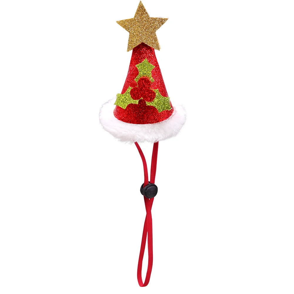 1PCS Cute Pet Dog Caps Christmas Cat Dog Costume Headwear Cap Hat Christmas Pets Dog Grooming Accessories Bulk Decoration