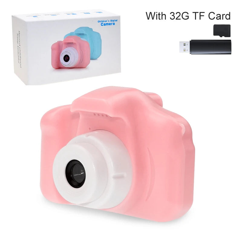 Mini Cartoon Photo Camera Toys 2 Inch HD Screen Children Digital Camera Video Recorder Toys for Kids Girls Gift