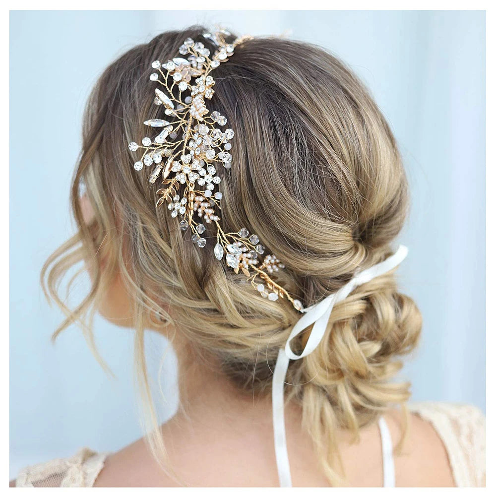Wedding Accessories Golden Rhinestones Bridal Belts Female Belt Sash Ribbons Wedding Flower Bride's Dresses Bridesmaids SH235