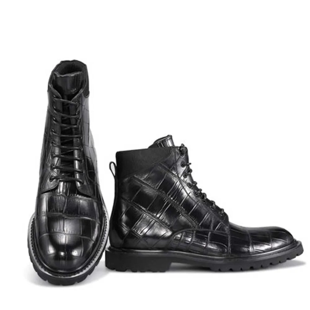 KEXIMA cestbeau new arrival crocodile leather Men crocodile boots crocodile tooling high help male shoes