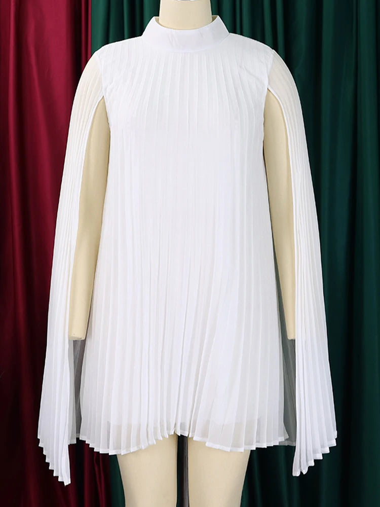 FairyShely 2025 Batwing Sleeve Plus Size Club Dress Women Solid Mesh Large Big Dresses Summer Lady Party Tight Curvy Dress