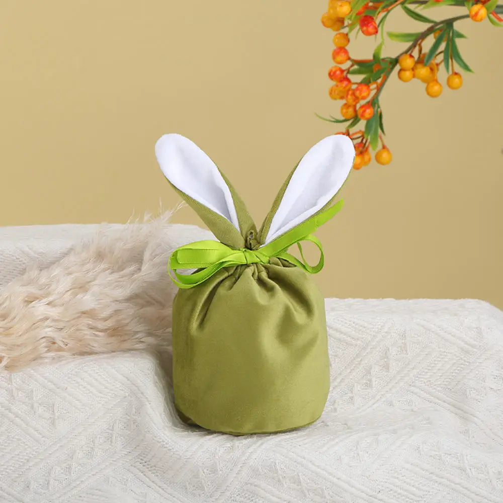Easter Bunny Rabbit Bags Ears Velvet Bag Gift Bag Candy Packaging Box Wedding Party 2025 Easter Decoration