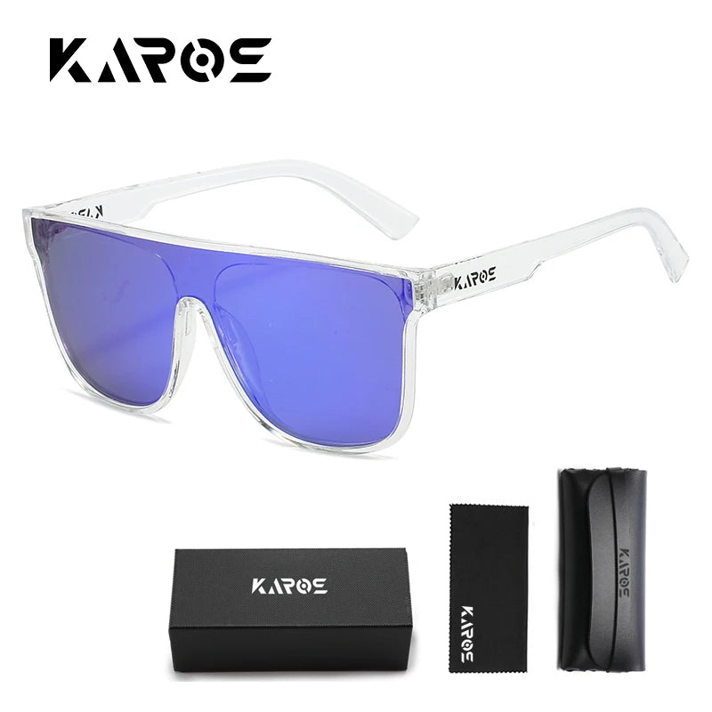 KAROS Polarized Sunglasses Men Women Fashion UV400 Eyewear Bike Cycling Fishing Driving Sun Glasses Outdoor Big Frame Sun Shades