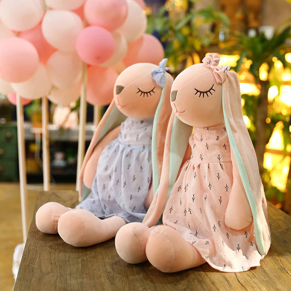 35 CM Niedlichen Cartoon Langen Ohren Kaninchen Puppe Baby Weiche Plüschtiere Für Kinder Kaninchen Schlafkamerad Gefüllte Plüschtierspielzeug Kleinkinder