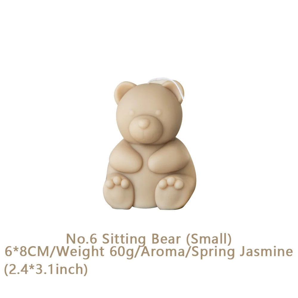 1PC Cute Candles Animals Bear Scented candles Birthday Gifts House Souvenirs decoration