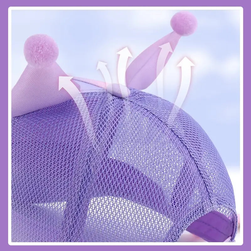 Sanrioed Anime Kuromi Children Sun Protection Hat Cute Baseball cap Cartoon Sunhat Spring trip Summer Camp Gift for Friend