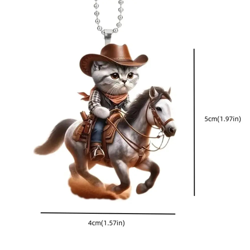 Creative Dog Cat Key Chain Car Key Ring Cartoon Animal Acrylic Pendant Bag Pendant Backpack Accessories Car Decoration Bag Decor