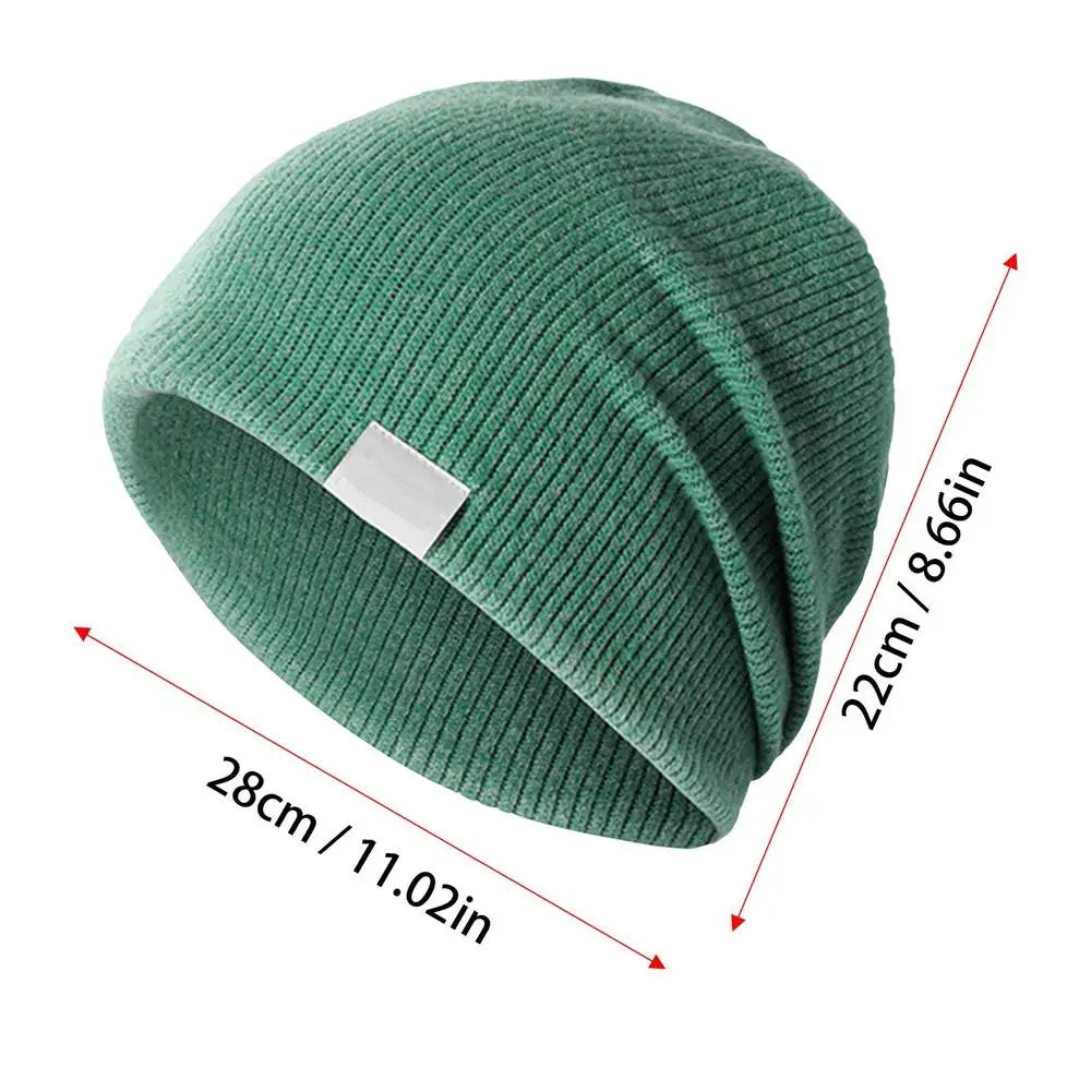 Knit Skull Hat Stretchy Non-Pilling Winter Beanie Hat Warm-Keeping Supplies For Outside Activities For Home Hiking Jogging
