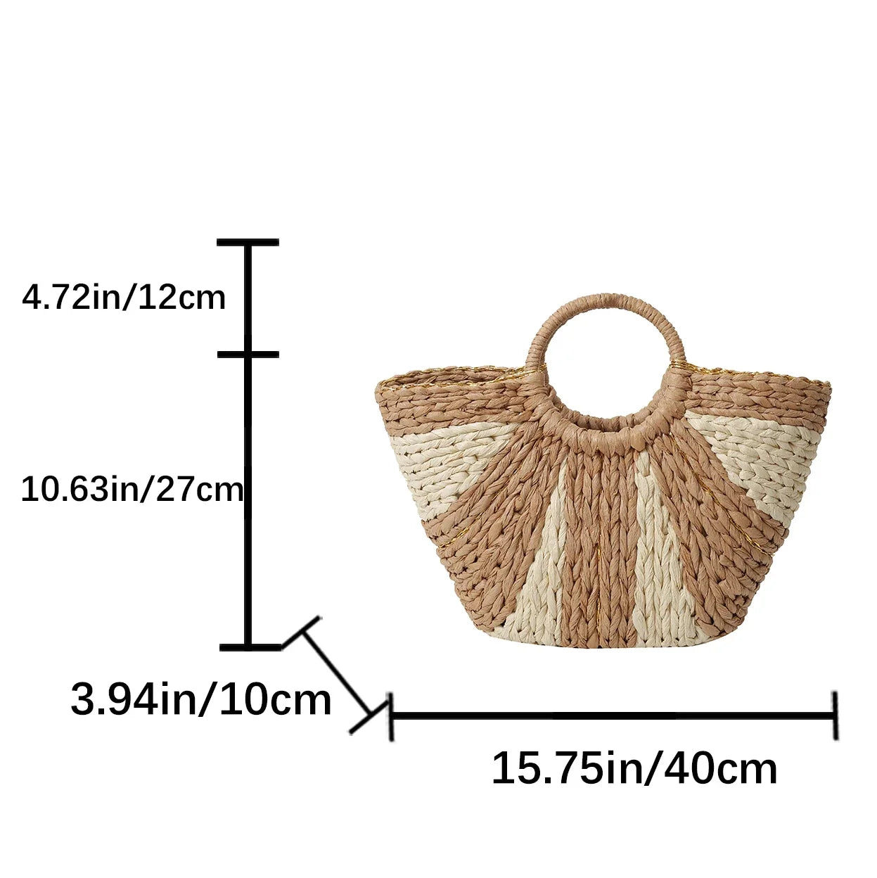 Large Beach Straw Bag 2025 Summer Rattan Woven Handbags Half Moon Design Top-Handle Tote Ladies Travel Shopping Bag Purse Sac
