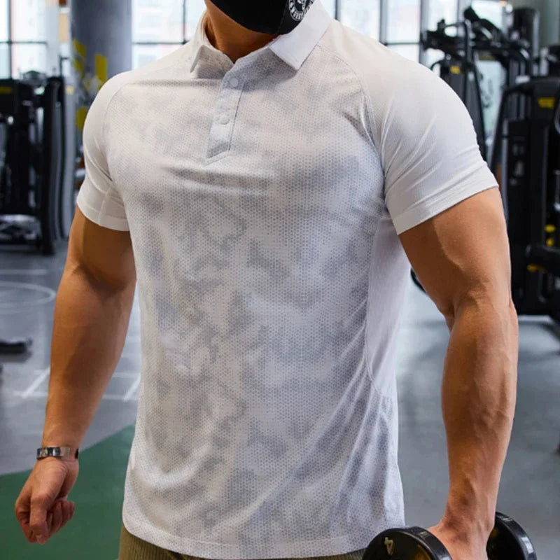 Men Dry Fit Compression Sweatshirt Man Short Sleeve Athletics Clothing Gym Fitness Sports Wear Tops Golf T-shirts Sportswear mon