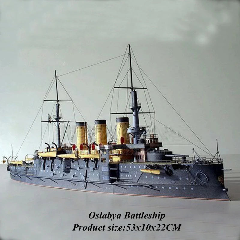 3D Paper Craft Russian Destroyer Admiral Levchenko Anti-submarine Ship Puzzel Harlem Dreadnought-class Desk Home Decoration