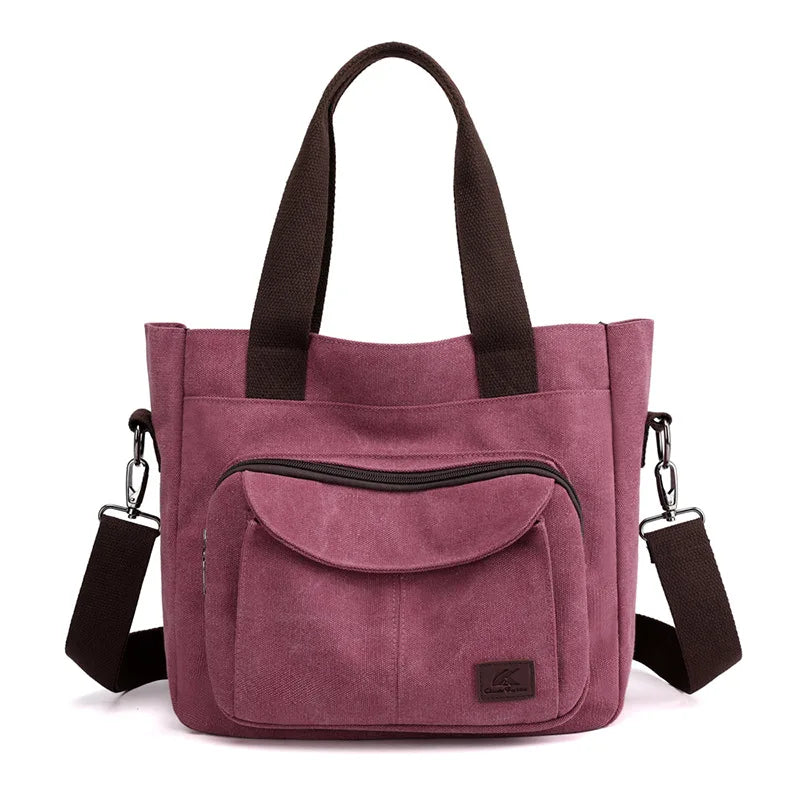 2024 Women New Bag Fashion Messenger Bag Women Shoulder Bag Canvas Handbag Purse Large Capacity Fashion Female Tote Shopping Bag