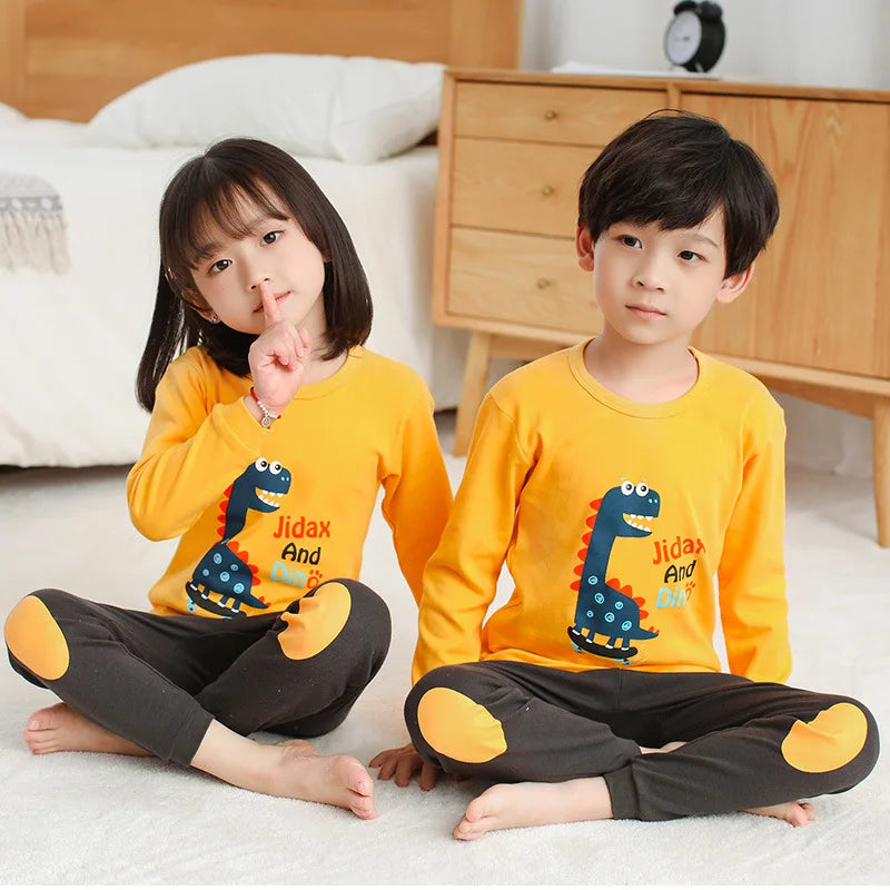 Autumn Winter Baby Girl Clothes Pajamas Sets Boys Pyjamas Kids Homewear Cotton Nightwear Children's Indoor Clothing Pijamas Suit