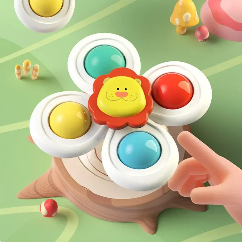 3 STÜCKE Saugnapf Spinner Spielzeug Baby Bad Lustiges Spiel Lernspielzeug Für Kinder Mädchen Jungen Säugling Sensorischen Stressabbau Geschenk