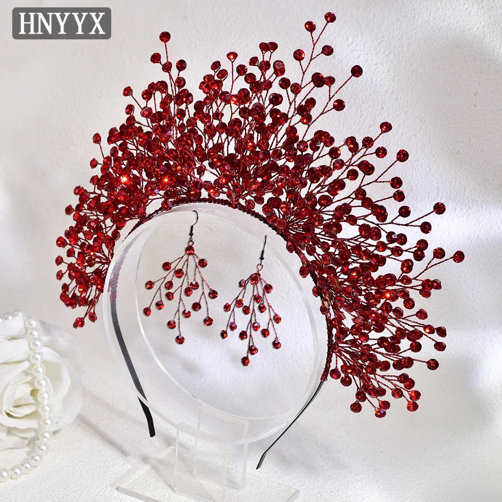 HNYYX Luxury Bridal Headband Rhinestone Wedding Crown Fashion Bridal Tiara Hair Accessories Women Beauty Festival Headpiece A234