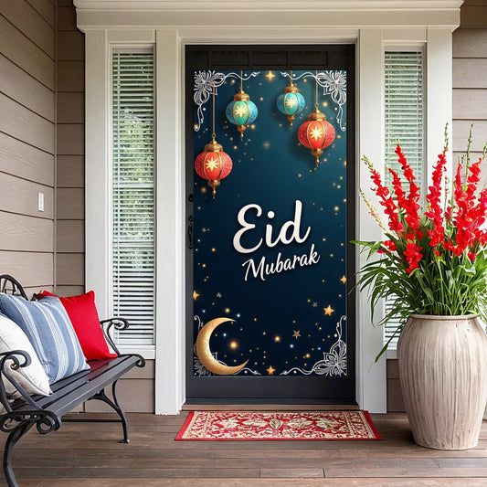 Eid Mubarak Banner Backdrop Background Ramadan Festival Decor Party Supplies Photography Props Decorations Islamic Celebration