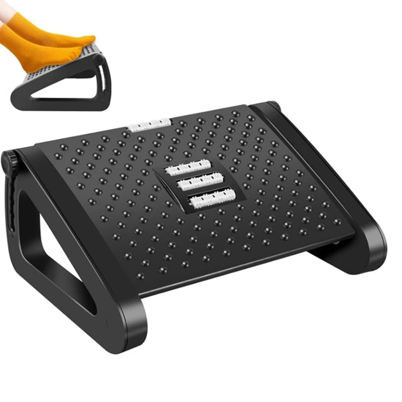 Office Foot Rest, Foot Stool Removable Massage Roller Portable, Ergonomic Desk Footrest