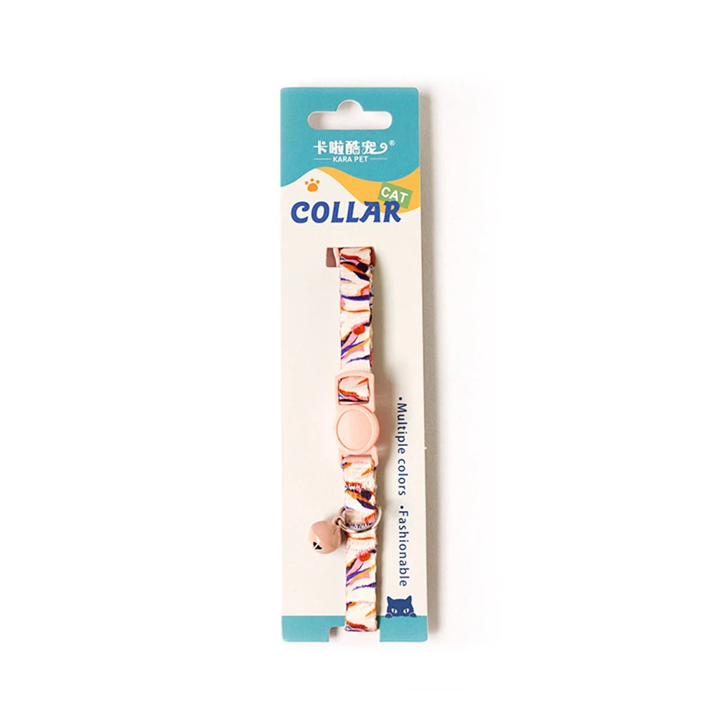 Cat Collar Adjustable with bells Ins Design Comfortable Safety Buckle Anti-choking fashion Ethnic Jacquard Cat Pet Supplies
