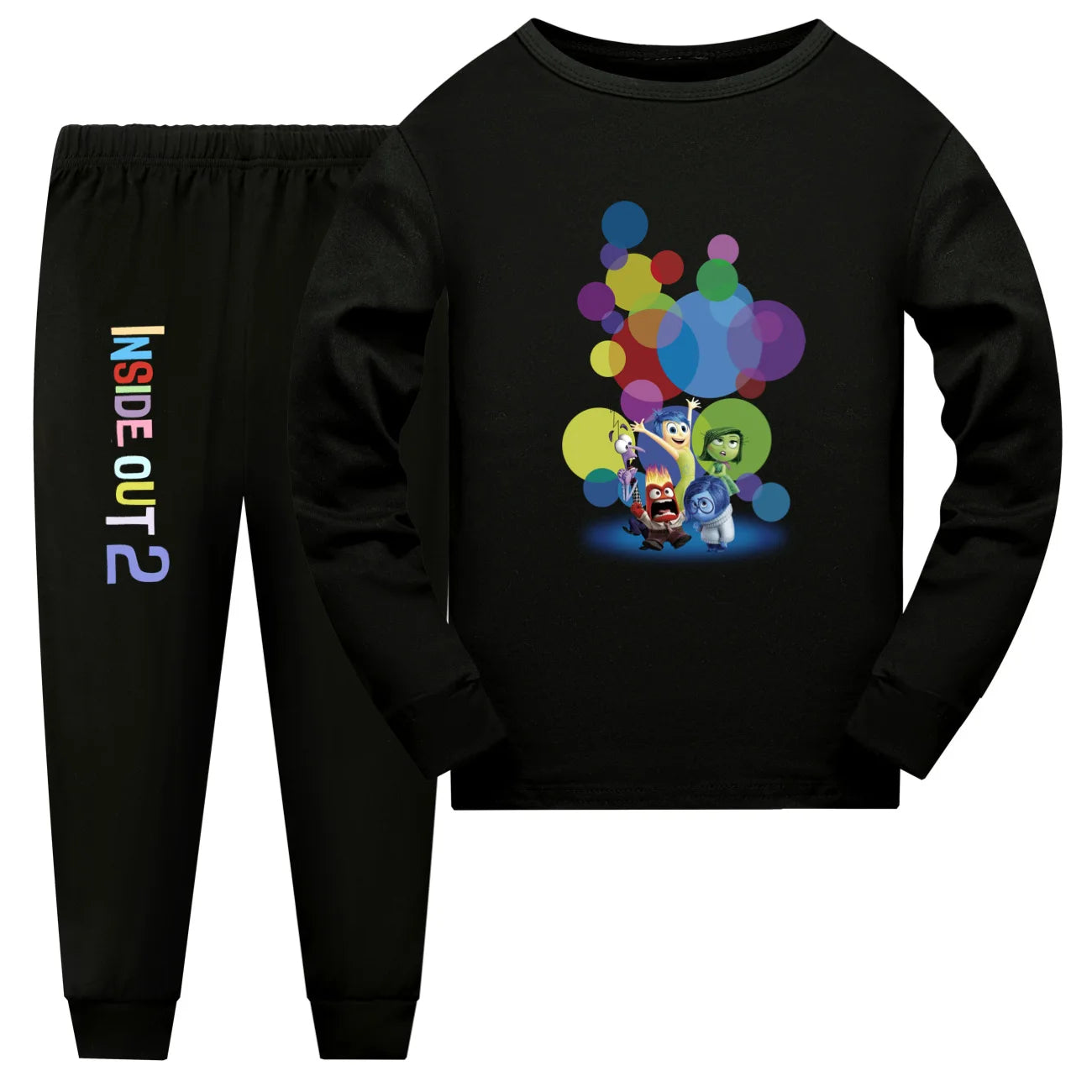 Inside Out 2 Clothes Children Pijama Set Baby Girls Long Sleeve Pajama Sets Toddler Boys Nightwear Kids Cute JOY SADNESS Pyjamas