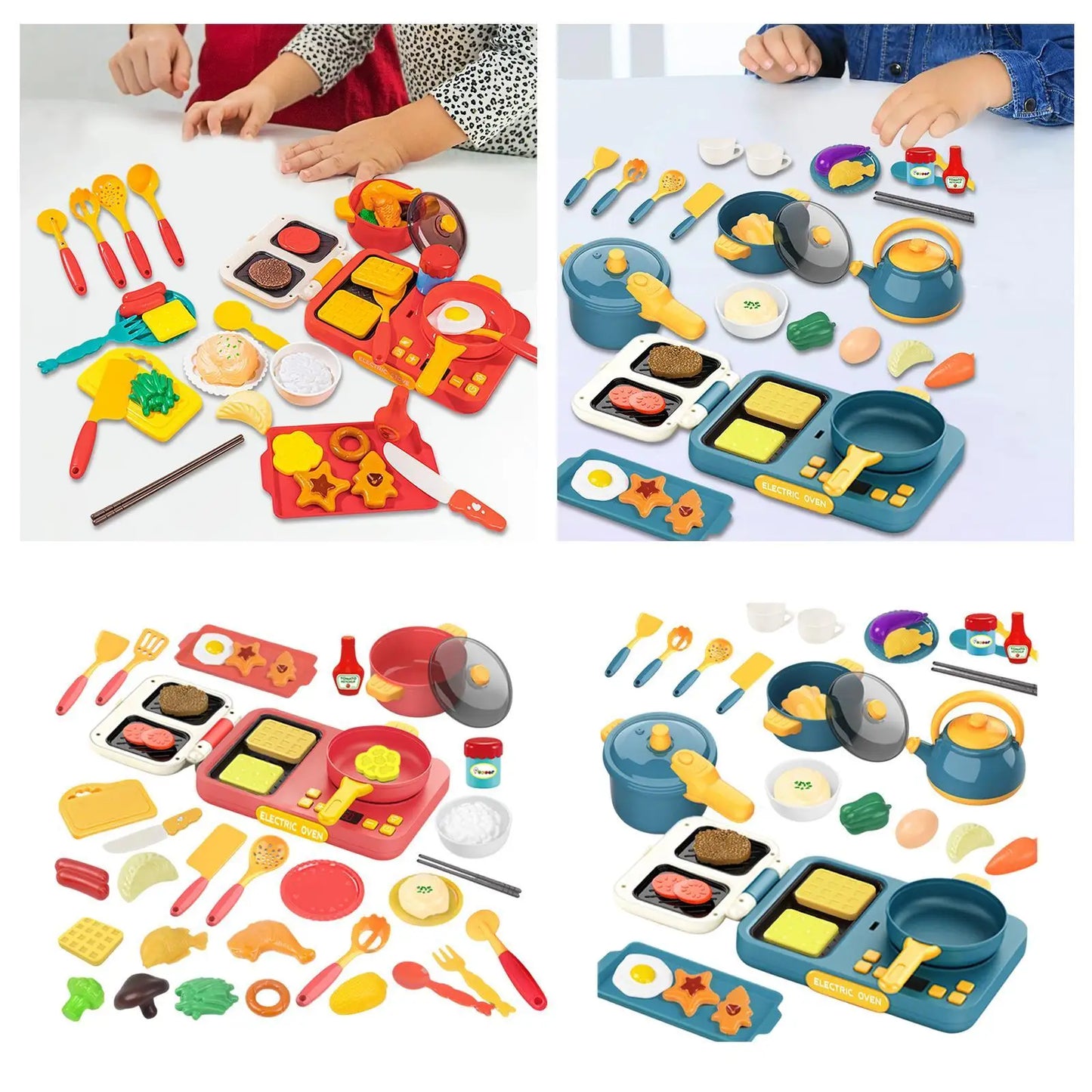 Kitchen Playset Educational Toy Accessories for Toddlers Age 3-8 Children