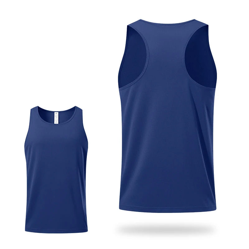 Men Sport Vest Outdoor Running Exercise Training Quick Dry Fitness Tops Jogging Sleeveless Shirt Basketball Racerback Singlets